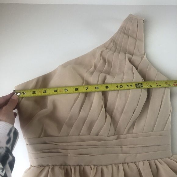 POMUYOO Women's One Shoulder Drawstring Back Thigh Slit Maxi Dress Size 8 - Picture 11 of 14